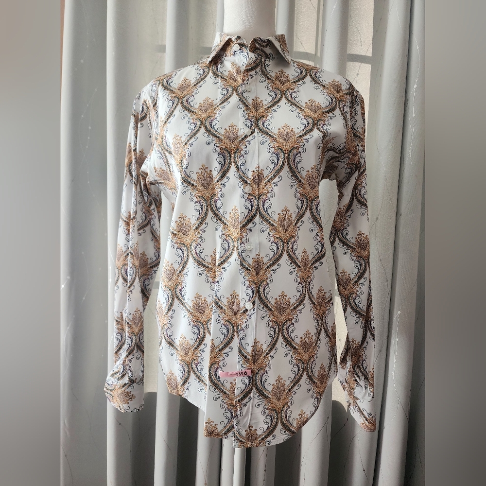 Men Elegant Patterned Long Sleeve Shirt